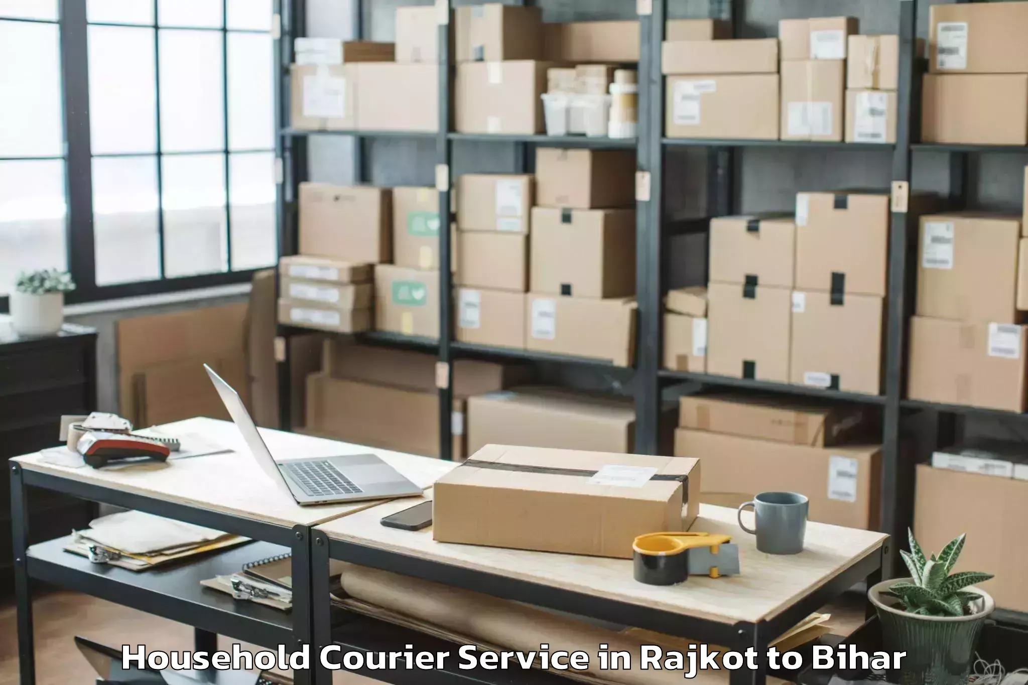 Quality Rajkot to Bhindas Household Courier